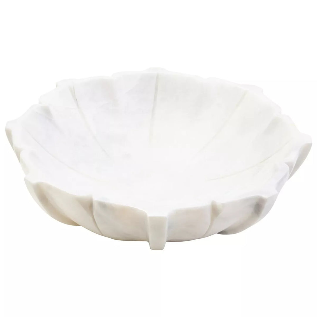 Zoro Marble Lotus Bowl - White
