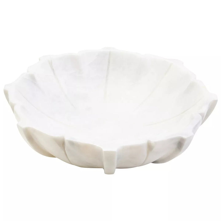 Zoro Marble Lotus Bowl - White