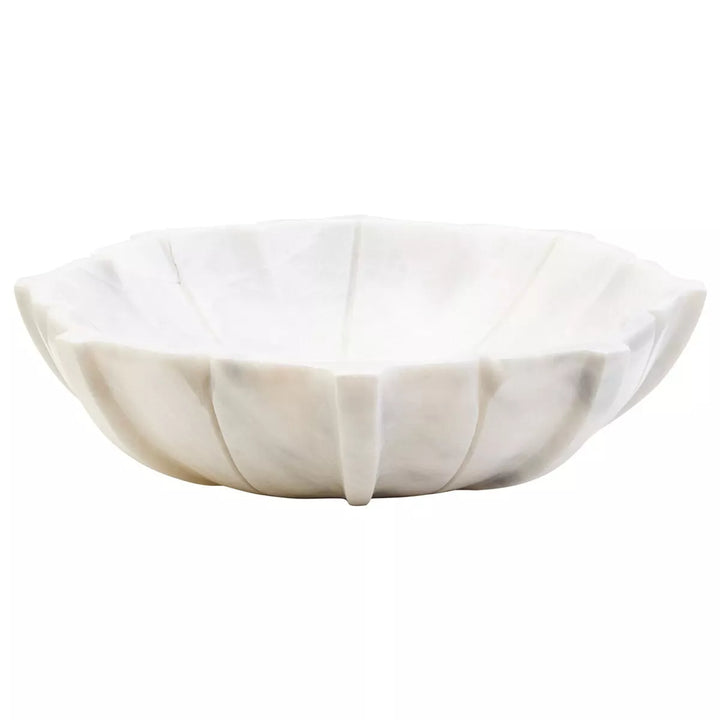 Zoro Marble Lotus Bowl - White