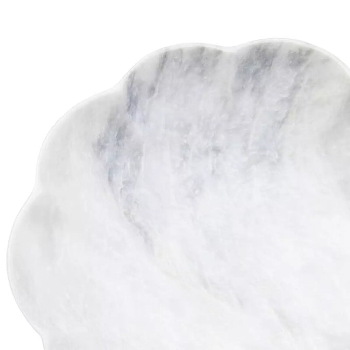 Zoro Marble Scalloped Bowl - White