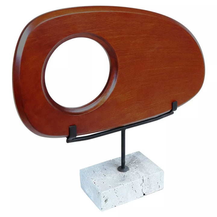 Westo Natural Wood Horizontal Travertine Base Sculpture