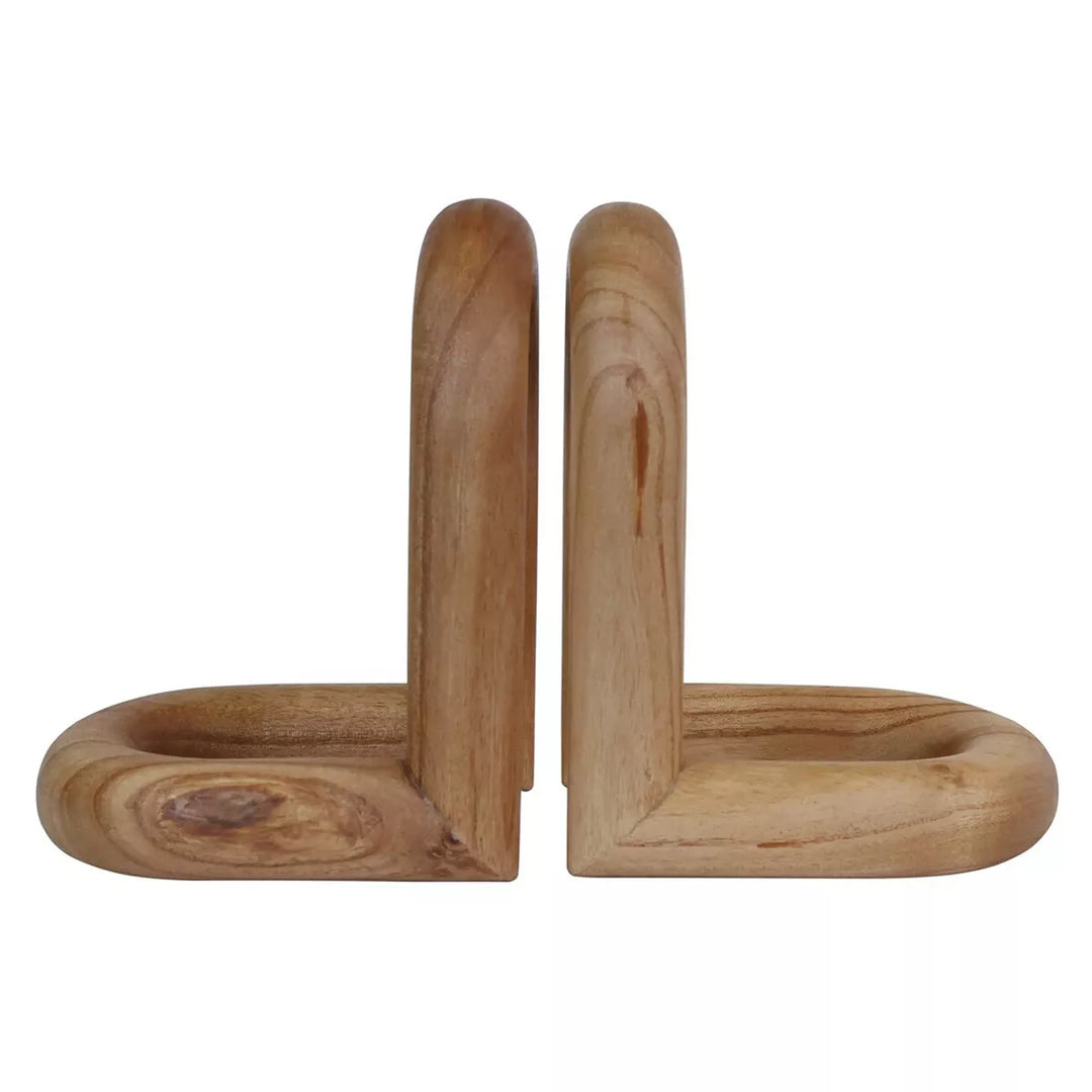 Arlo Set Of 2 Natural Wood Bookends