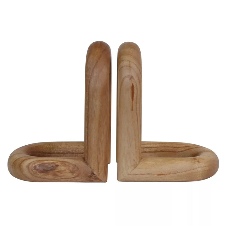 Arlo Set Of 2 Natural Wood Bookends