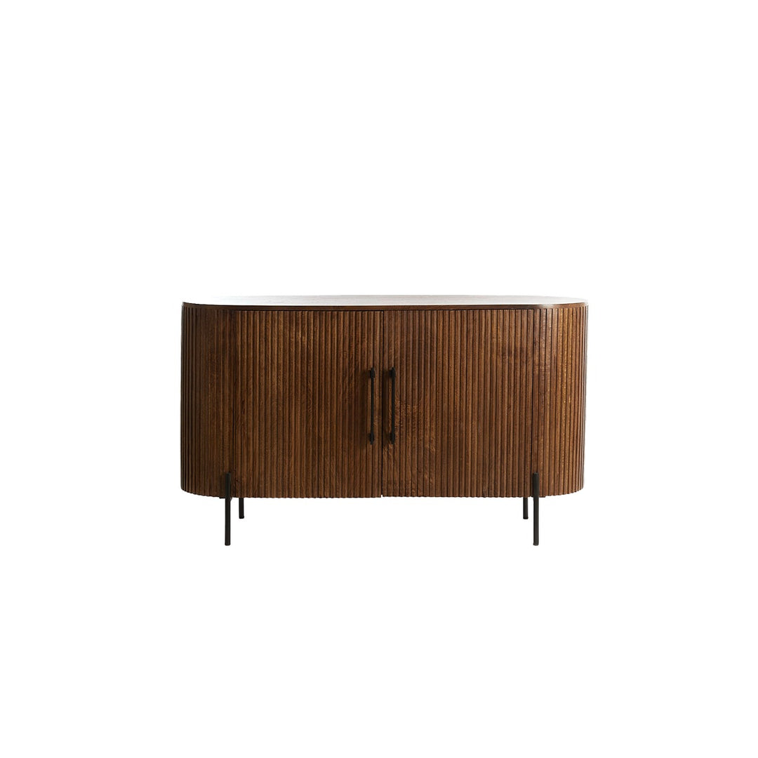 Dumosi Low Wooden Cabinet - Dark Brown Light & Living 1