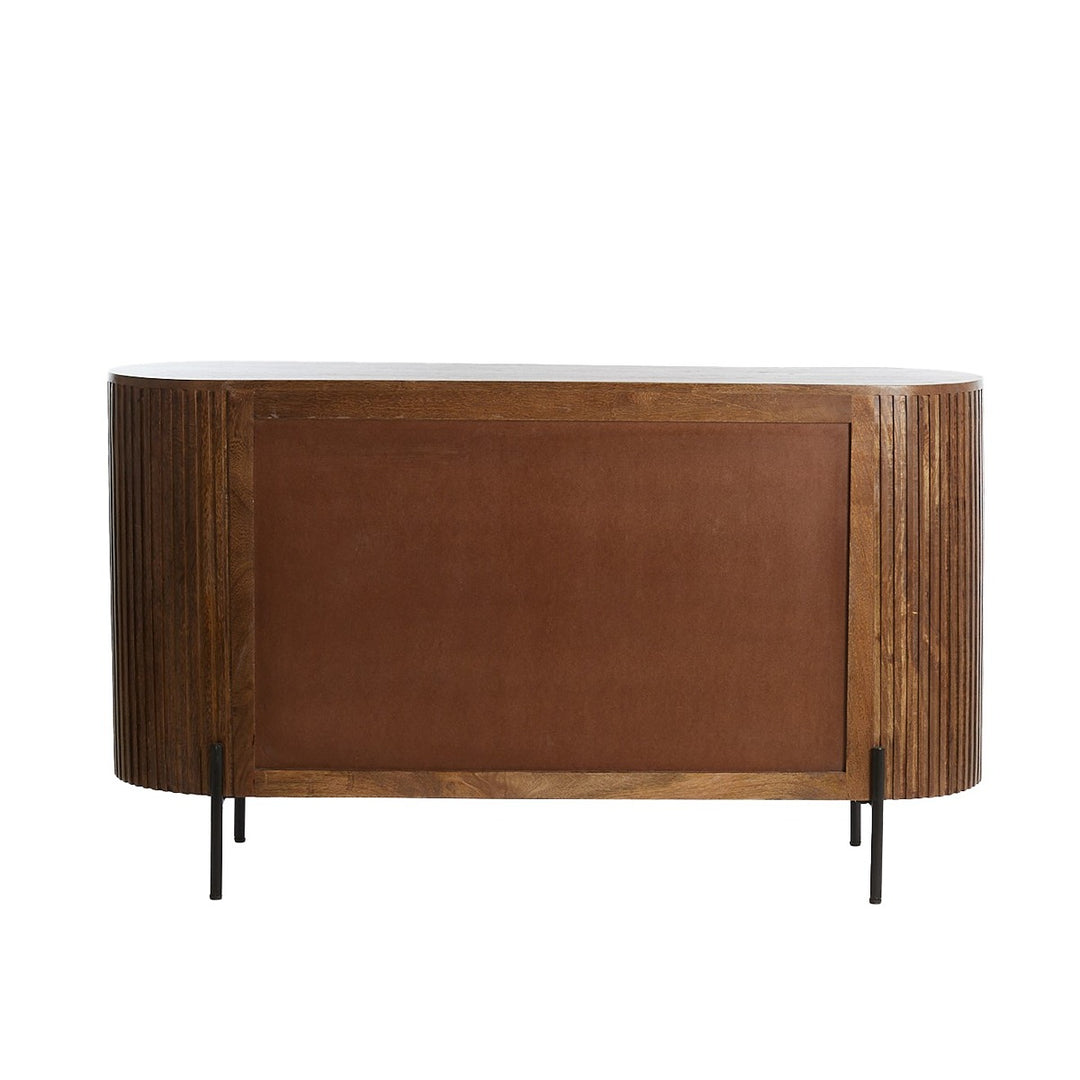 Dumosi Low Wooden Cabinet - Dark Brown Light & Living 2