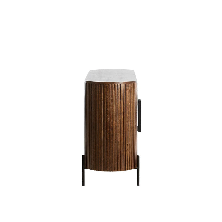Dumosi Low Wooden Cabinet - Dark Brown Light & Living 4