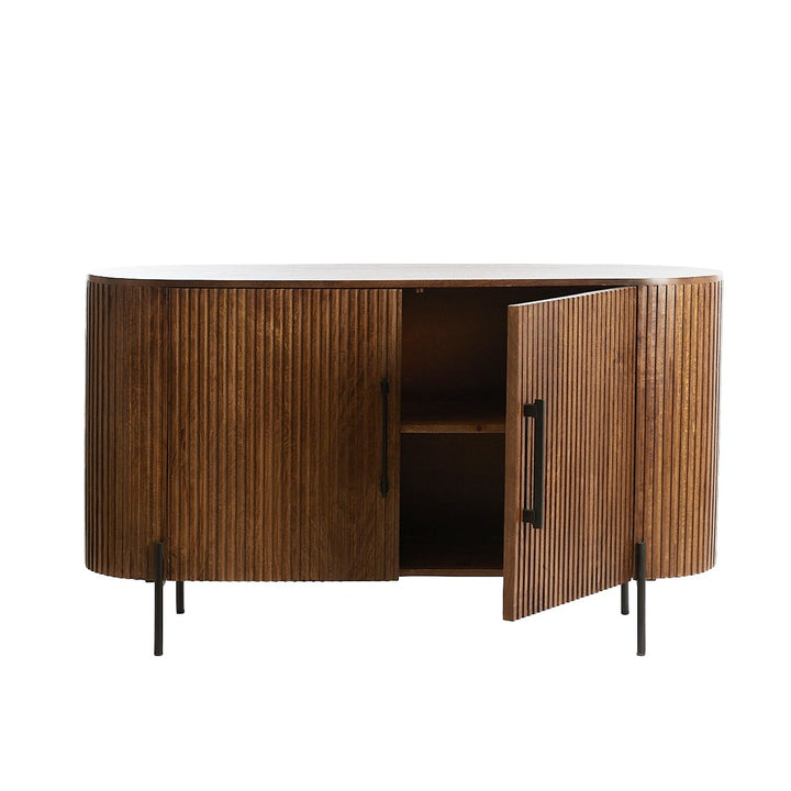 Dumosi Low Wooden Cabinet - Dark Brown Light & Living 5