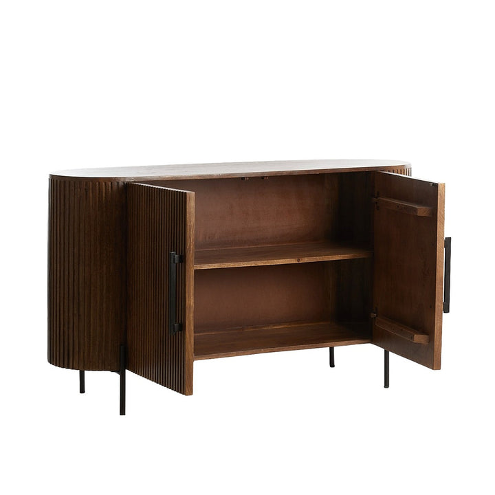 Dumosi Low Wooden Cabinet - Dark Brown Light & Living 6