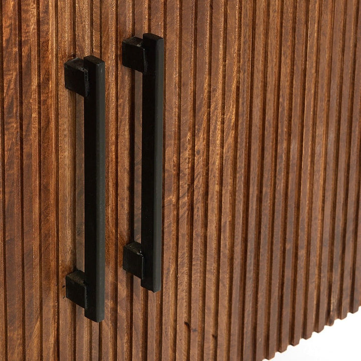 Dumosi Low Wooden Cabinet - Dark Brown Light & Living 8