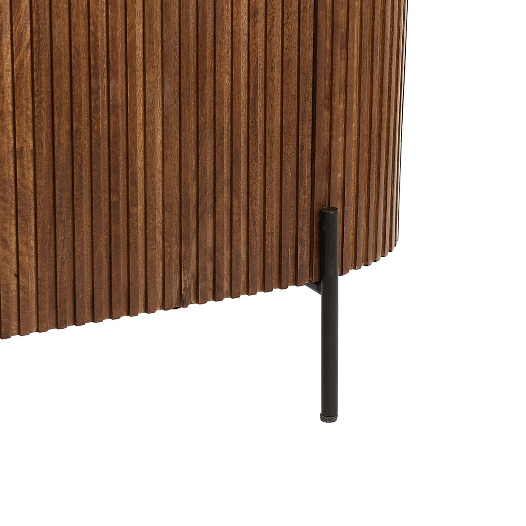 Dumosi Low Wooden Cabinet - Dark Brown Light & Living 11