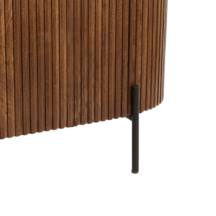 Dumosi Low Wooden Cabinet - Dark Brown Light & Living 11
