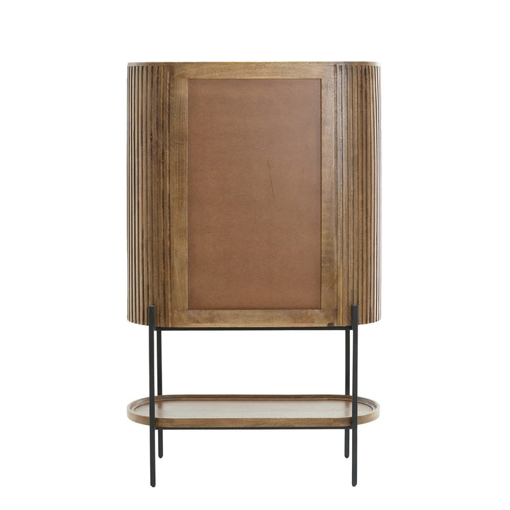Dumosi Tall Wooden Cabinet - Dark Brown Light & Living 2