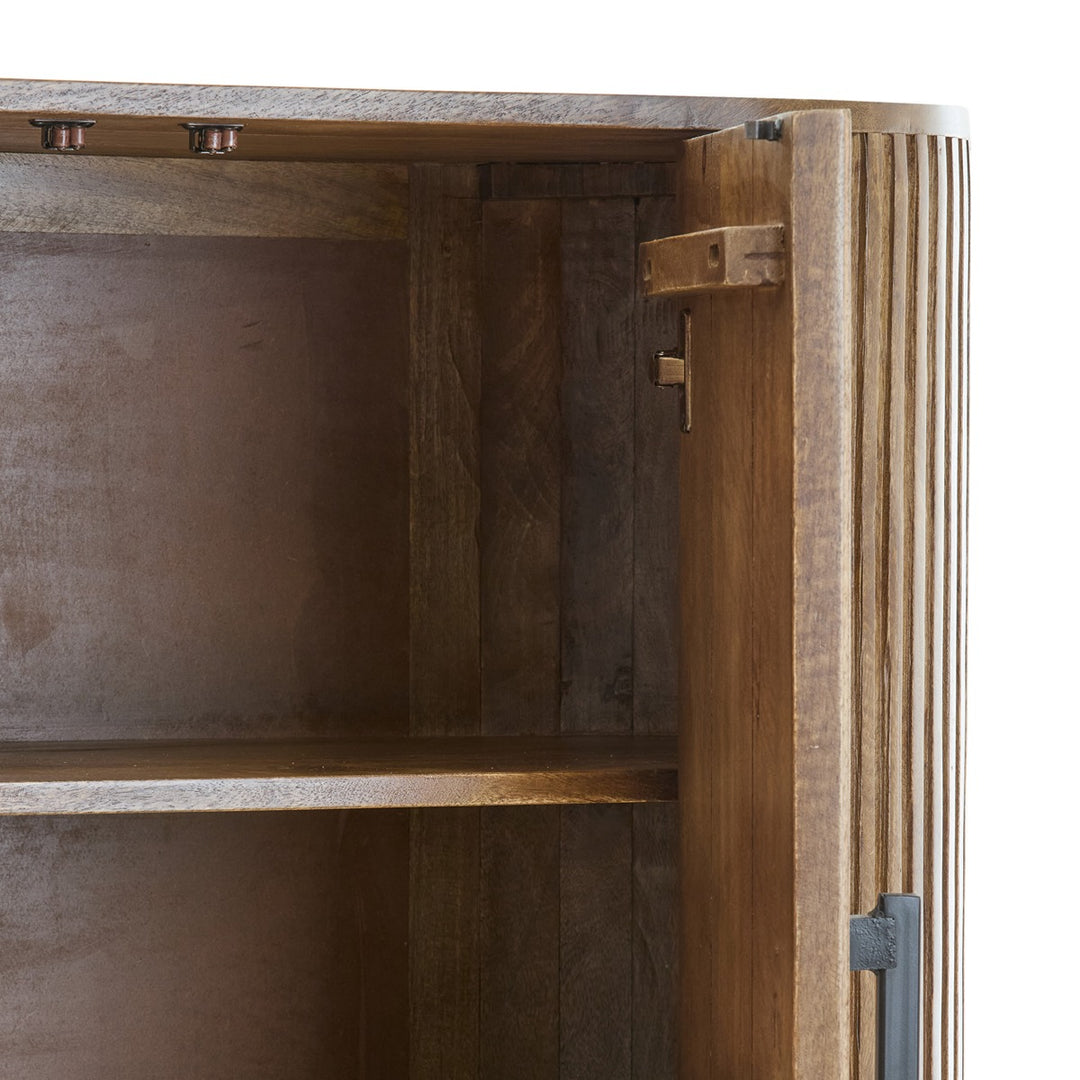 Dumosi Tall Wooden Cabinet - Dark Brown Light & Living 8
