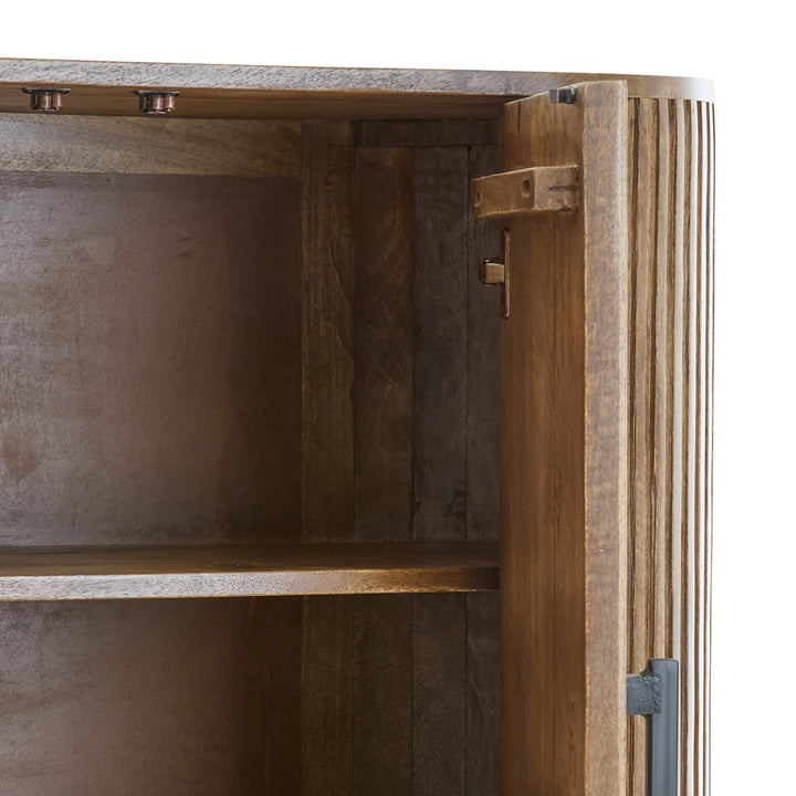 Dumosi Tall Wooden Cabinet - Dark Brown Light & Living 8