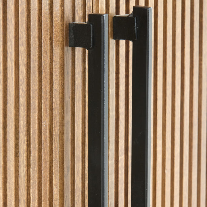 Dumosi Tall Wooden Cabinet - Dark Brown Light & Living 10