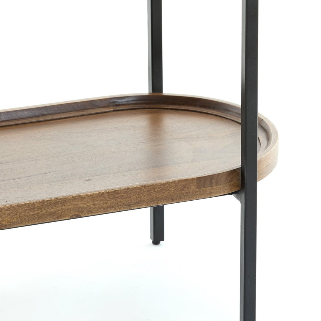 Dumosi Tall Wooden Cabinet - Dark Brown Light & Living 11