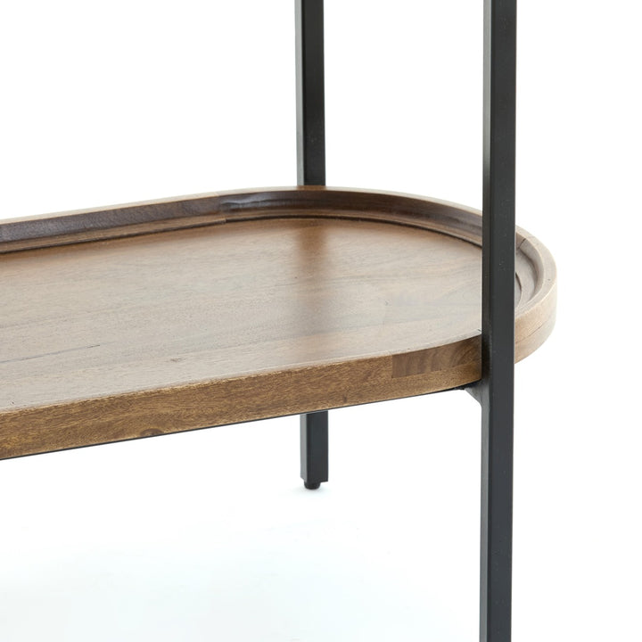 Dumosi Tall Wooden Cabinet - Dark Brown Light & Living 11