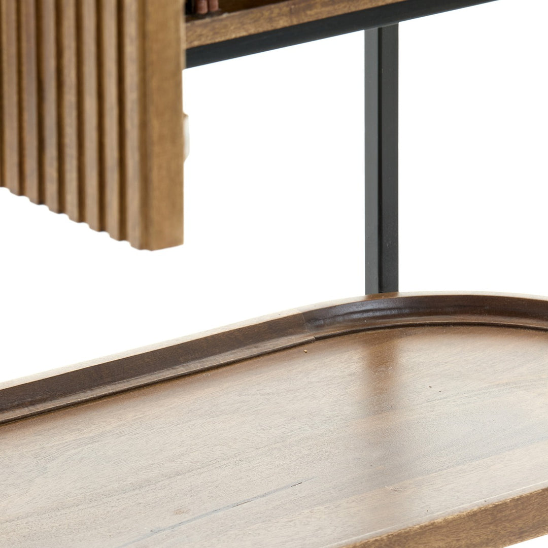 Dumosi Tall Wooden Cabinet - Dark Brown Light & Living 12