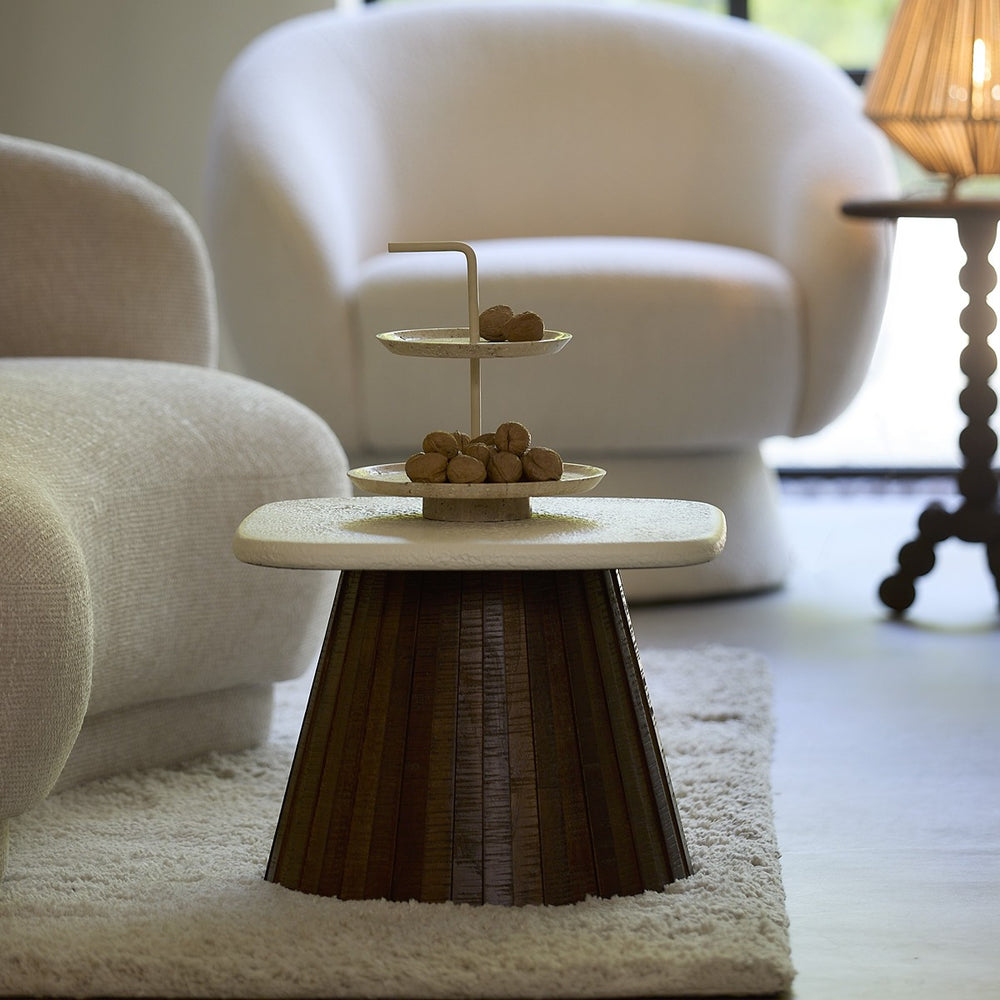 Okato Wooden Side Table - Cream Light & Living 2