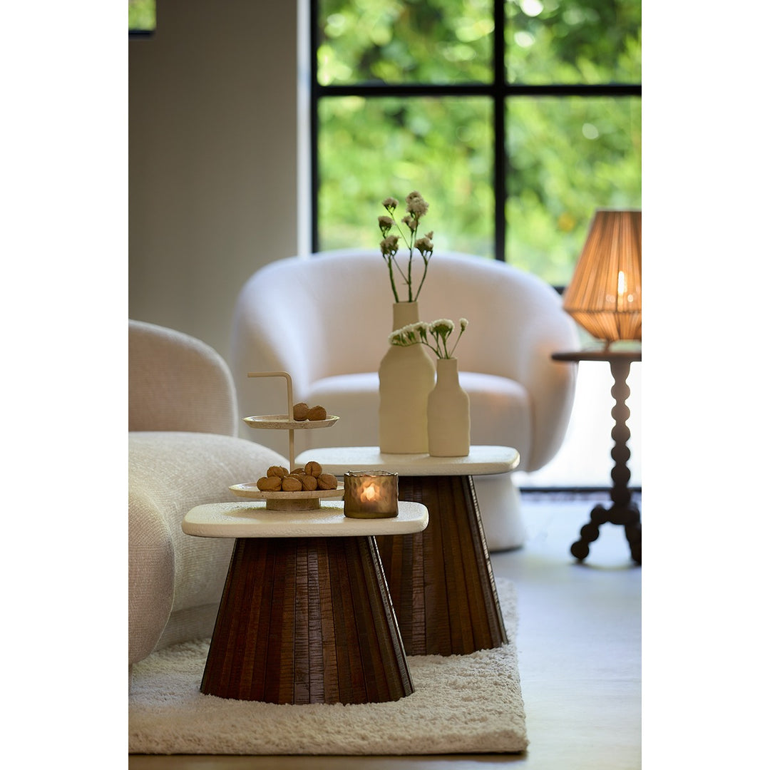 Okato Wooden Side Table - Cream Light & Living 7