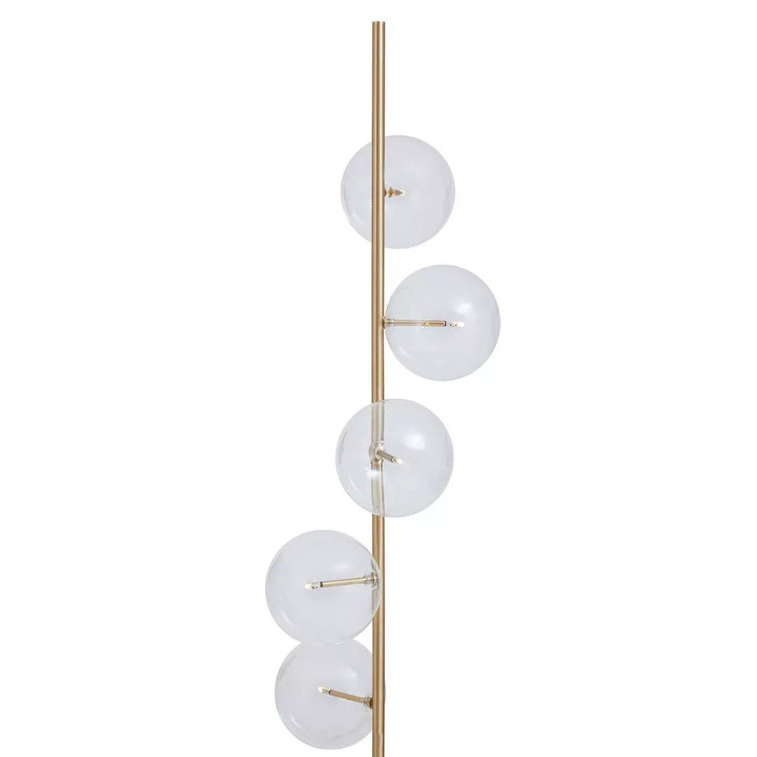 Abira Five Bulb Floor Lamp -  Black Marble