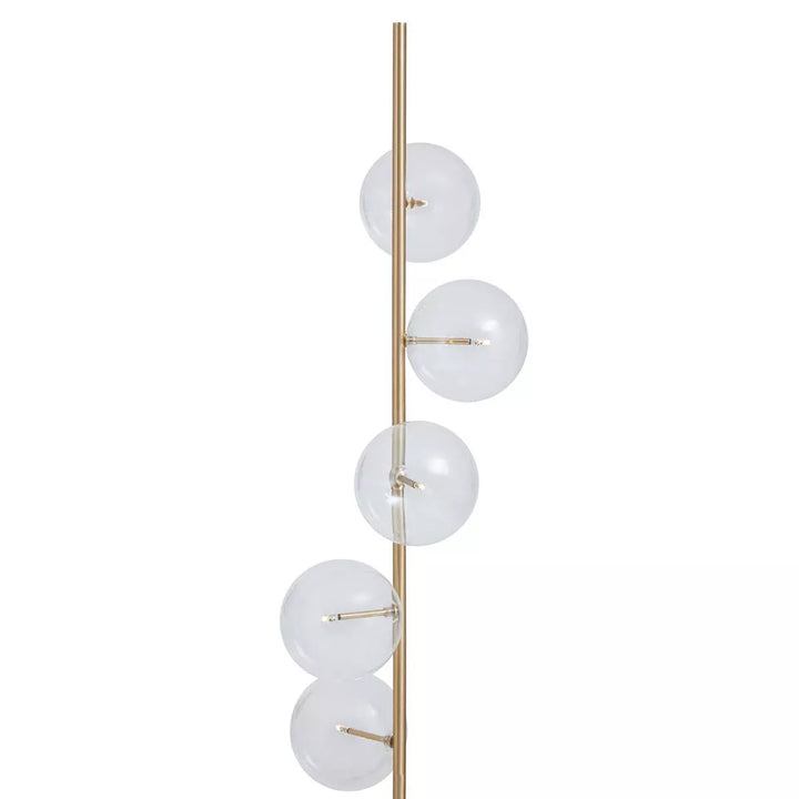 Abira Five Bulb Floor Lamp -  Black Marble