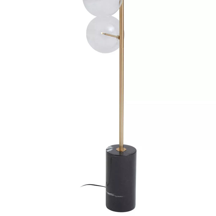 Abira Five Bulb Floor Lamp -  Black Marble