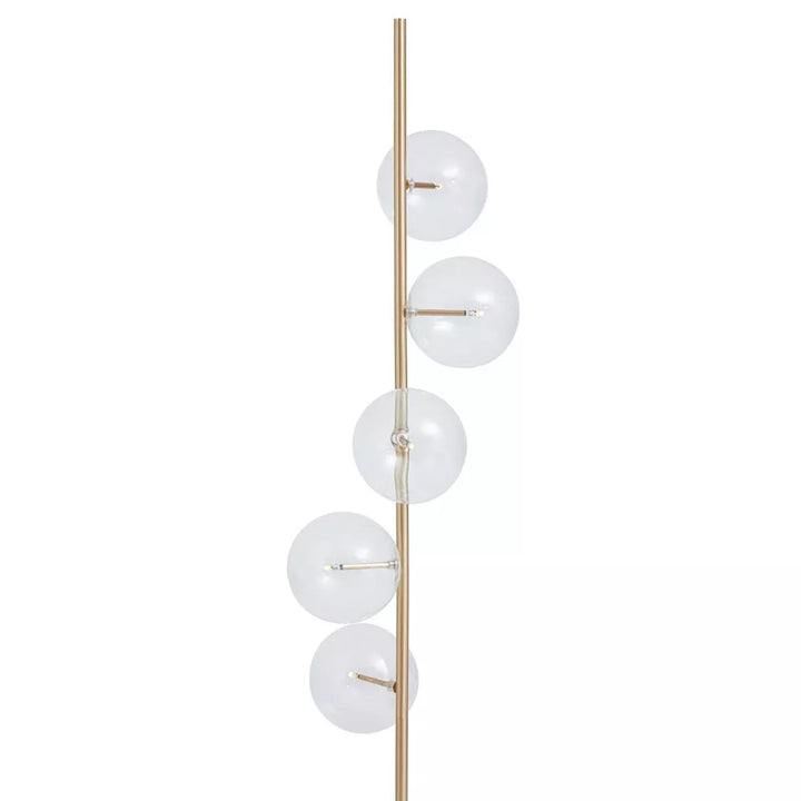 Abira Five Bulb Floor Lamp - White Marble