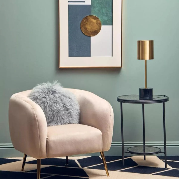 Palais Marble Base Table Lamp - Brushed Brass