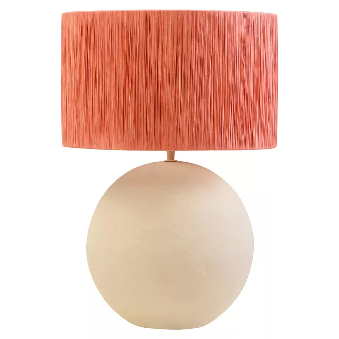 Carta Natural Papier Mache Table Lamp - Rust