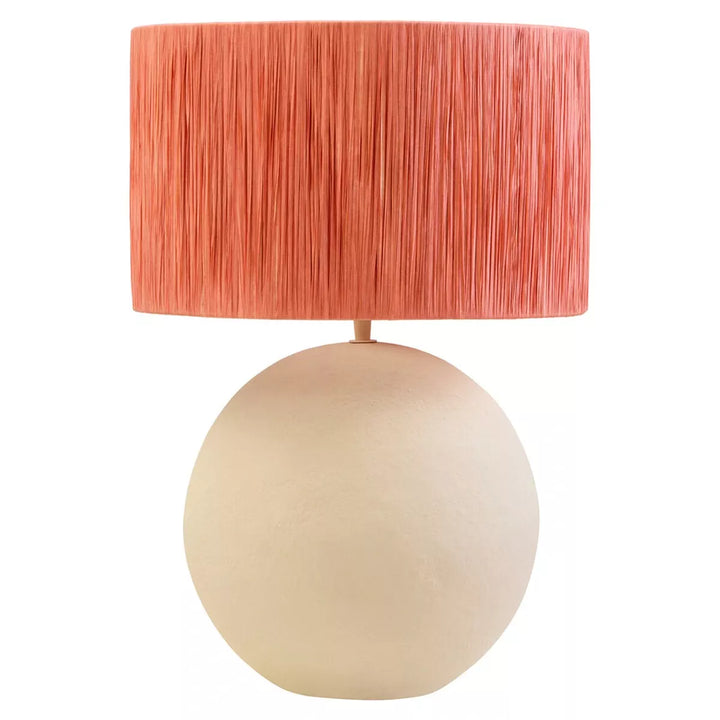 Carta Natural Papier Mache Table Lamp - Rust