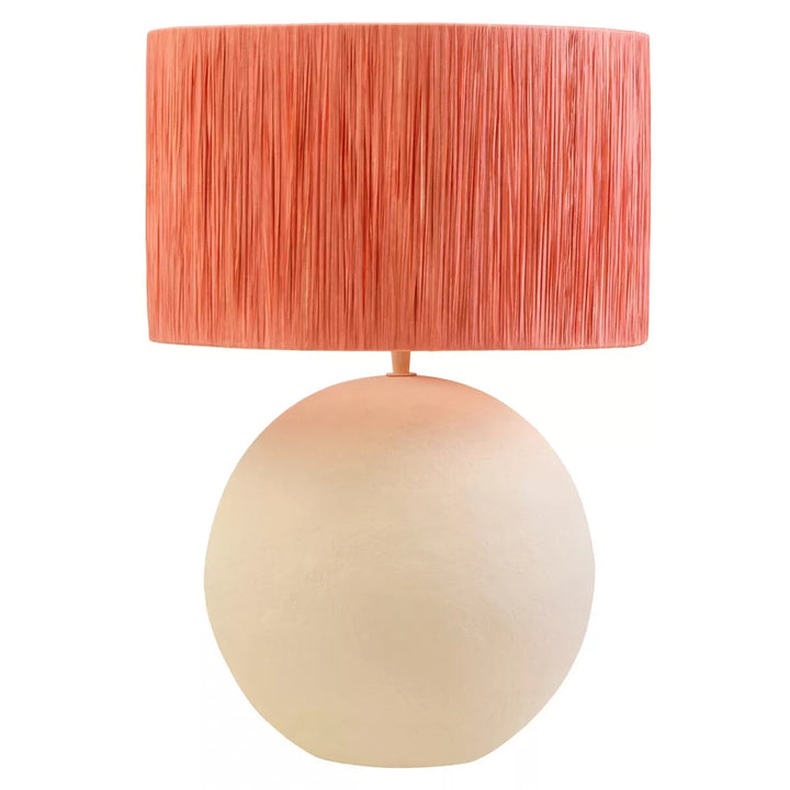 Carta Natural Papier Mache Table Lamp - Rust