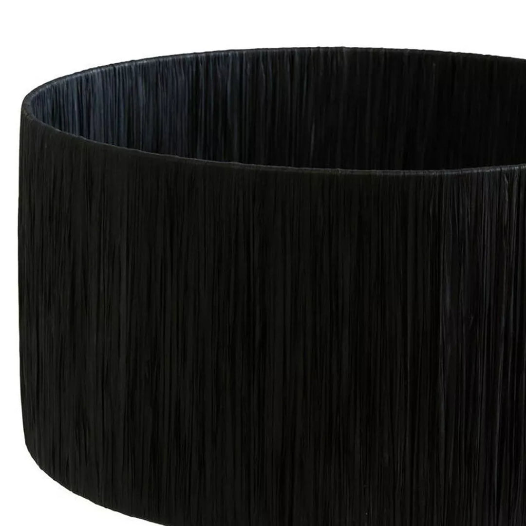 Carta White Papier Mache Table Lamp - Black
