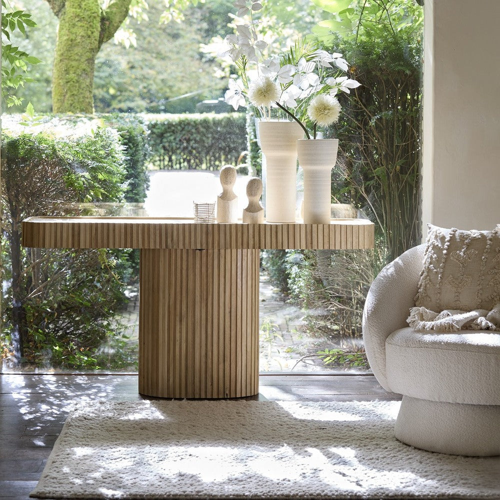 Kioto Mango Wood Console Table - Natural Light & Living 2