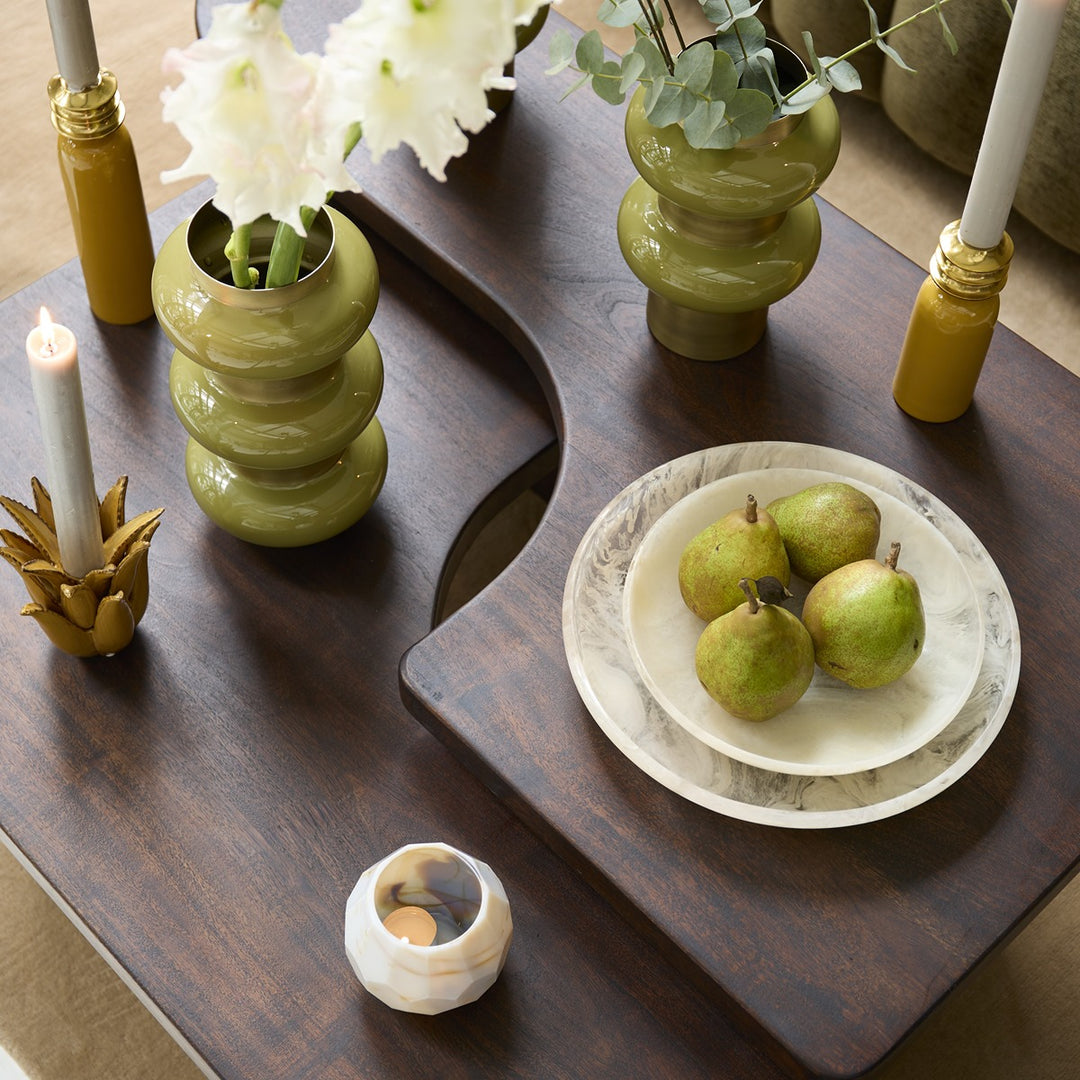 Crato Set of 2 Acacia Wood Coffee Tables - Chocolate Light & Living 4