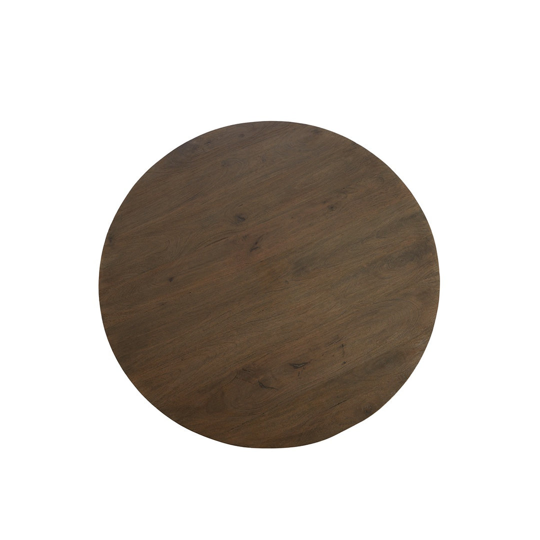 Palmira Wooden Round Dining Table - Matte Beige Light & Living 4