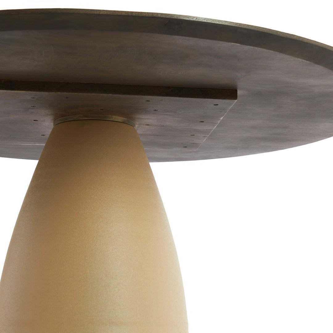 Palmira Wooden Round Dining Table - Matte Beige Light & Living 10