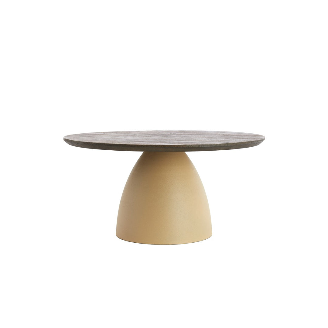 Ocana Wooden Round Coffee Table - Beige Light & Living 1