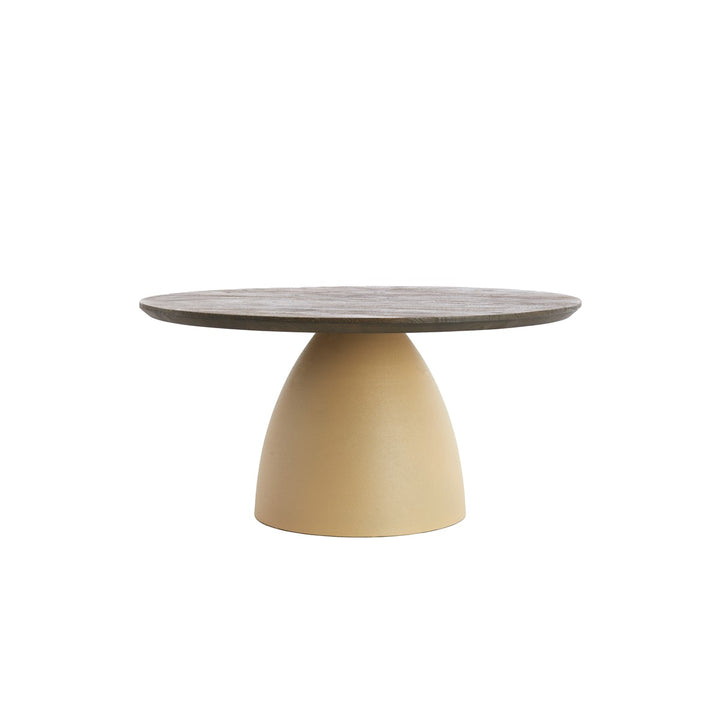 Ocana Wooden Round Coffee Table - Beige Light & Living 1