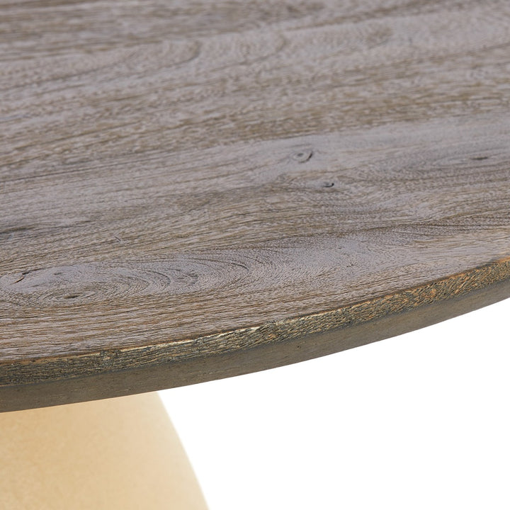 Ocana Wooden Round Coffee Table - Beige Light & Living 4