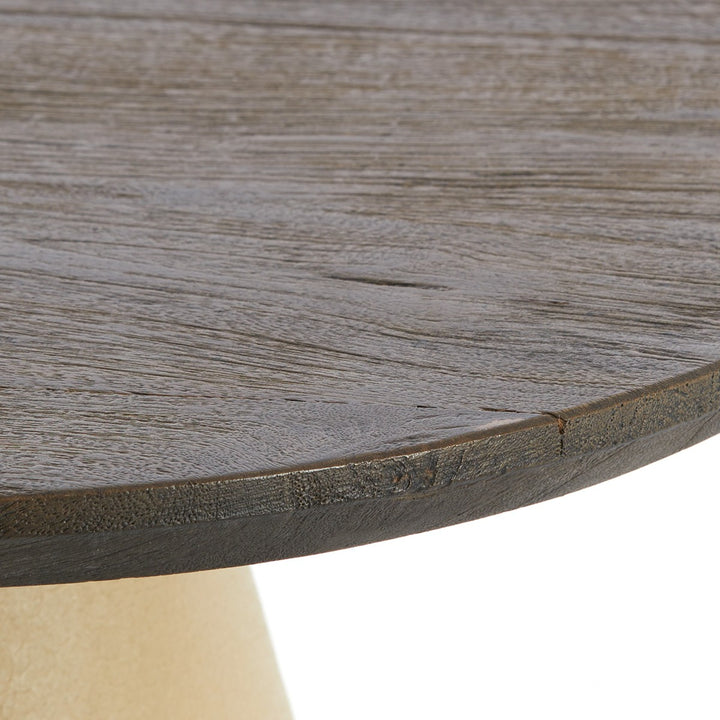 Ocana Wooden Round Coffee Table - Beige Light & Living 6