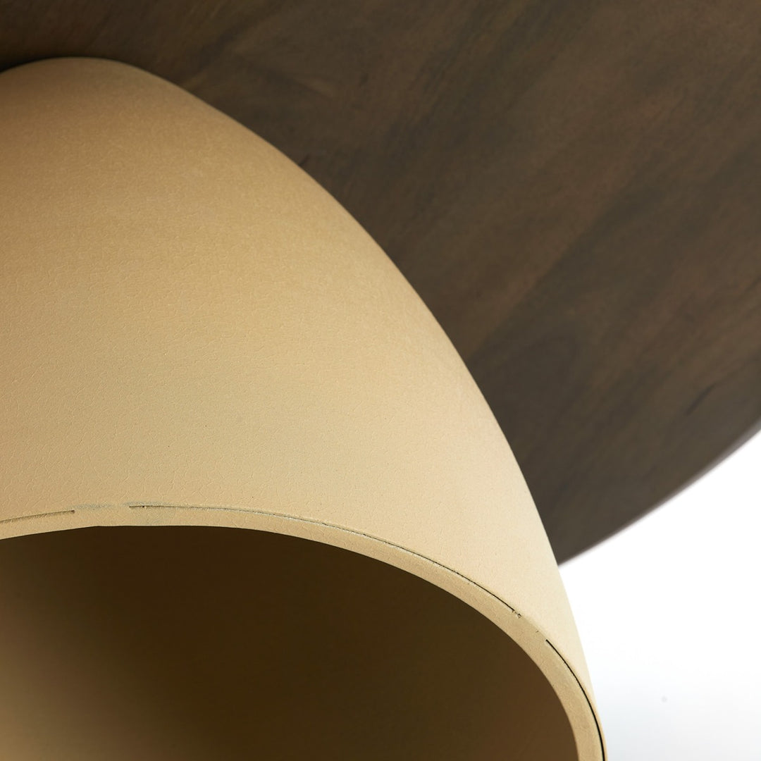 Ocana Wooden Round Coffee Table - Beige Light & Living 7