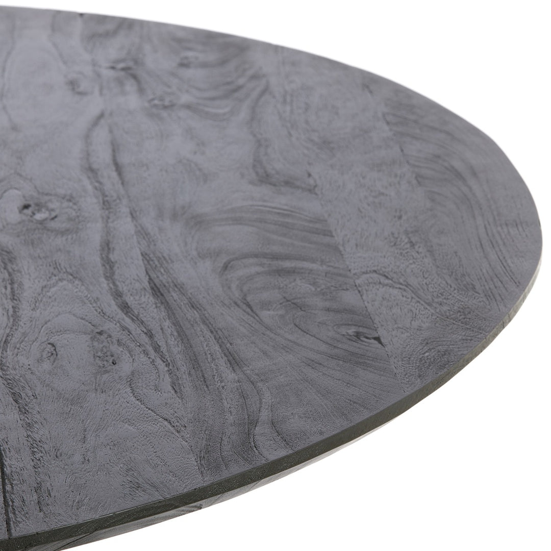 Tunja Wooden Round Dining Table - Black Light & Living 5