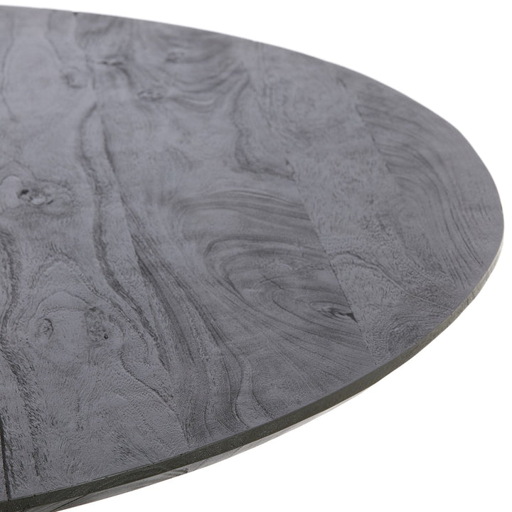 Tunja Wooden Round Dining Table - Black Light & Living 5