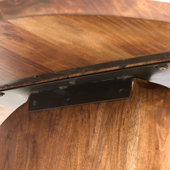 Indore Acacia Wood Oval Dining Table - Brown Light & Living 12