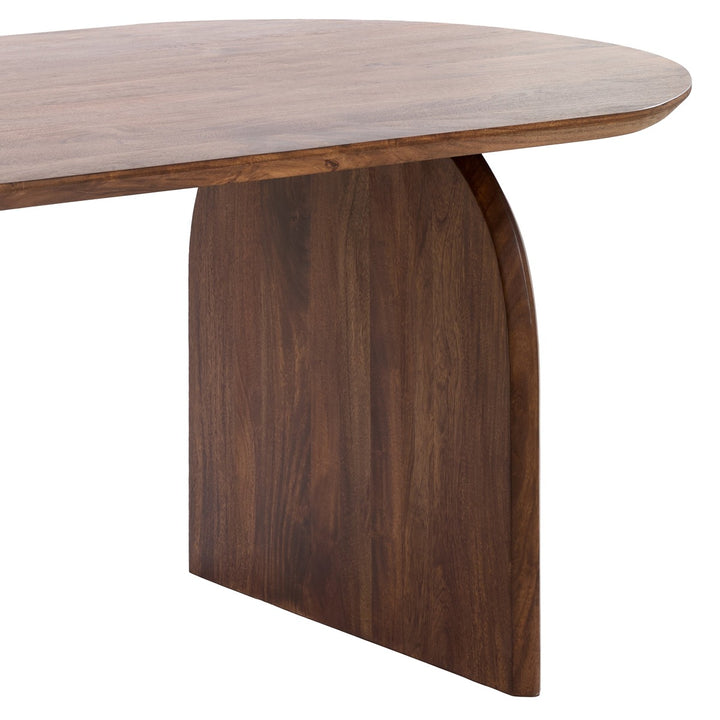 Indore Acacia Wood Oval Dining Table - Brown Light & Living 14