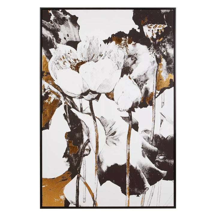 Astratto Floral & Metallic Wall Art