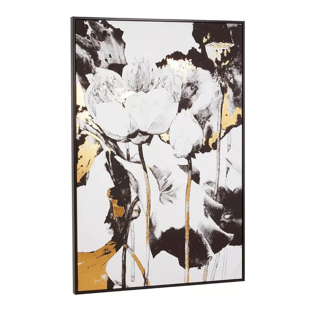 Astratto Floral & Metallic Wall Art