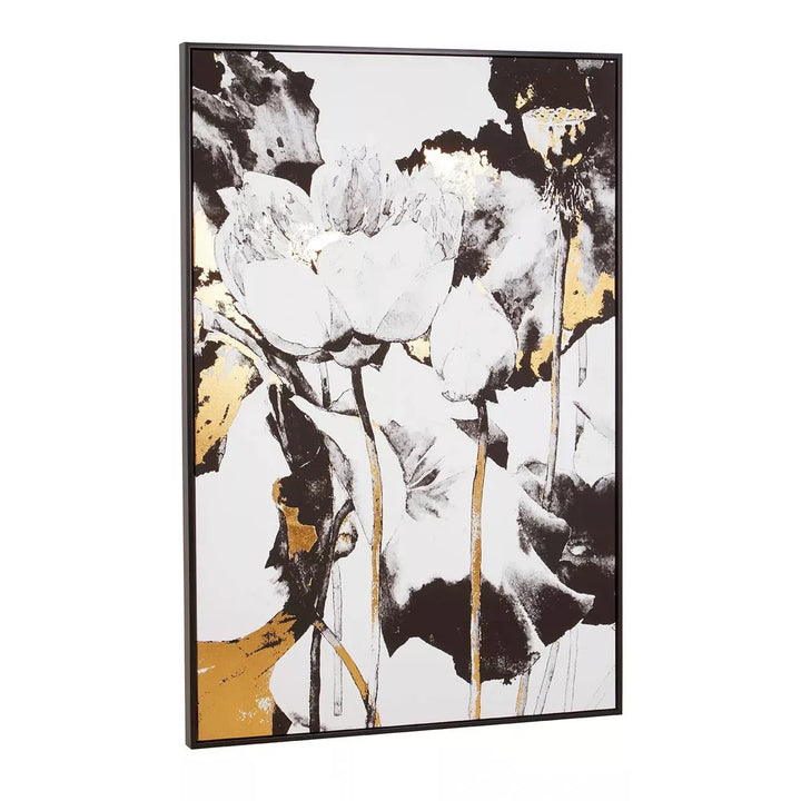 Astratto Floral & Metallic Wall Art