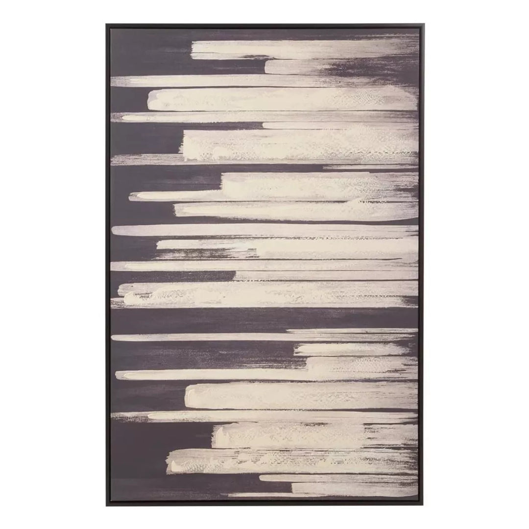 Astratto Black & Natural Canvas Wall Art